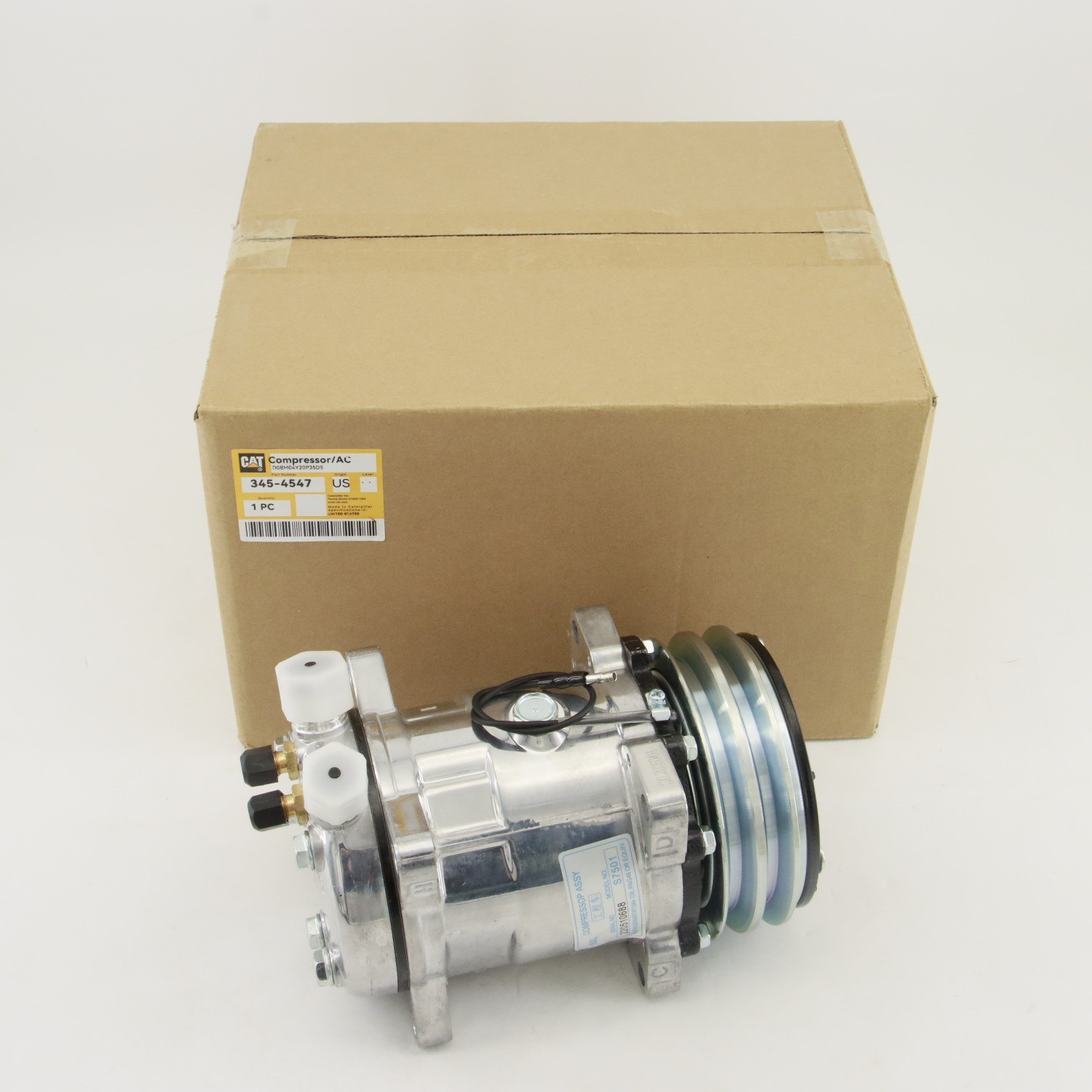 New Omega for Compressor with Clutch: Fits Cat Skidsteer 345-4547 A/C New Omega for Compressor with Clutch: Fits Cat Skidsteer 345-4547 A/C