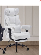EFOMAO FABRIC OFFICE CHAIR, BIG AND TALL OFFICE CHAIR 400 LB WEIGHT -  WHITE picture