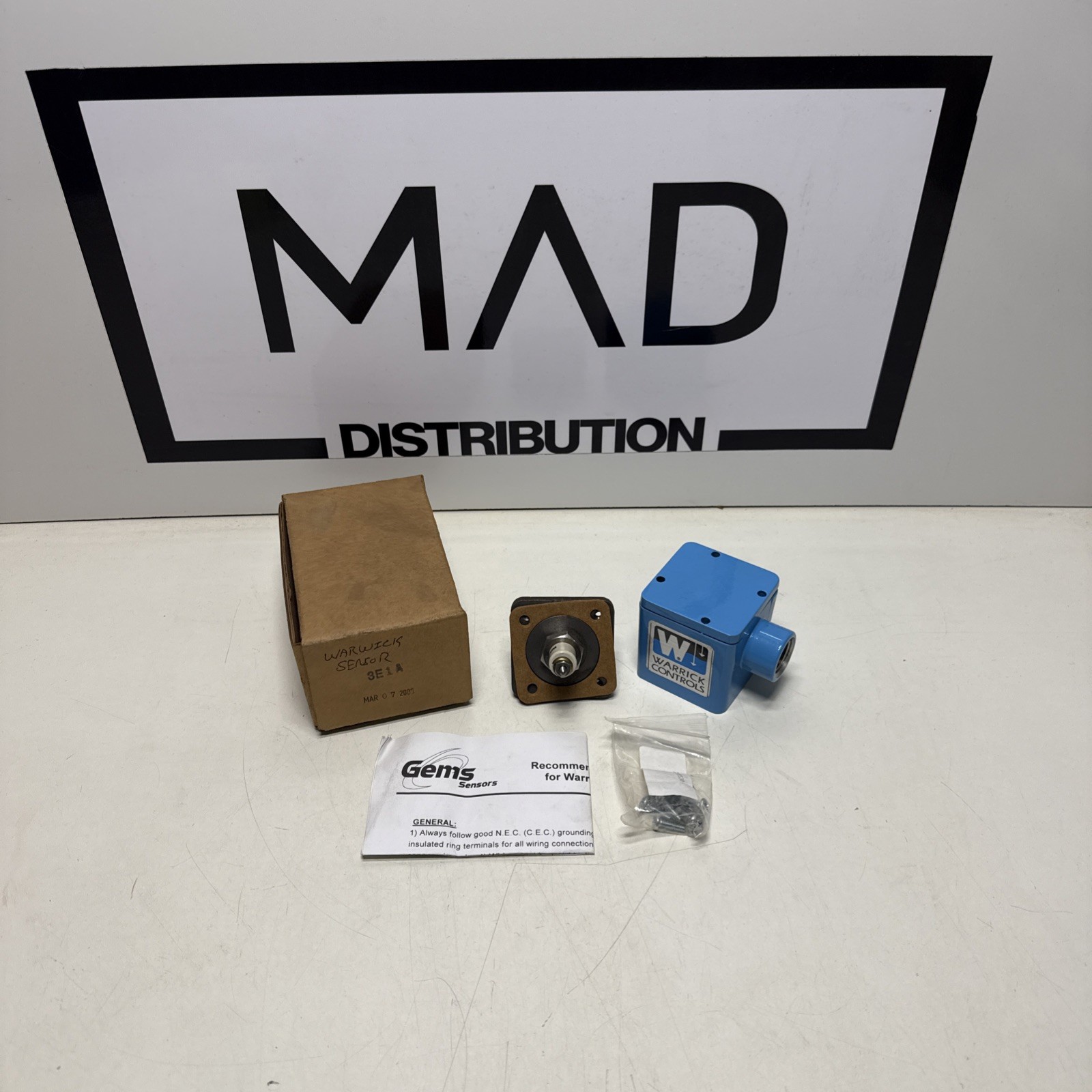 New Warrick Controls Gems Sensors 3E1A Threaded Single Probe Fitting 1 New Warrick Controls Gems Sensors 3E1A Threaded Single Probe Fitting 1