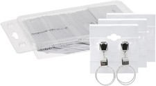 MOOCA Plain 2 x 2 in White Hanging Earring Cards, Velvet Plastic picture