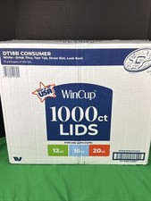 WinCup Lids with Drink Thru , Tear Tab , Straw Slot , Lock Back - White picture
