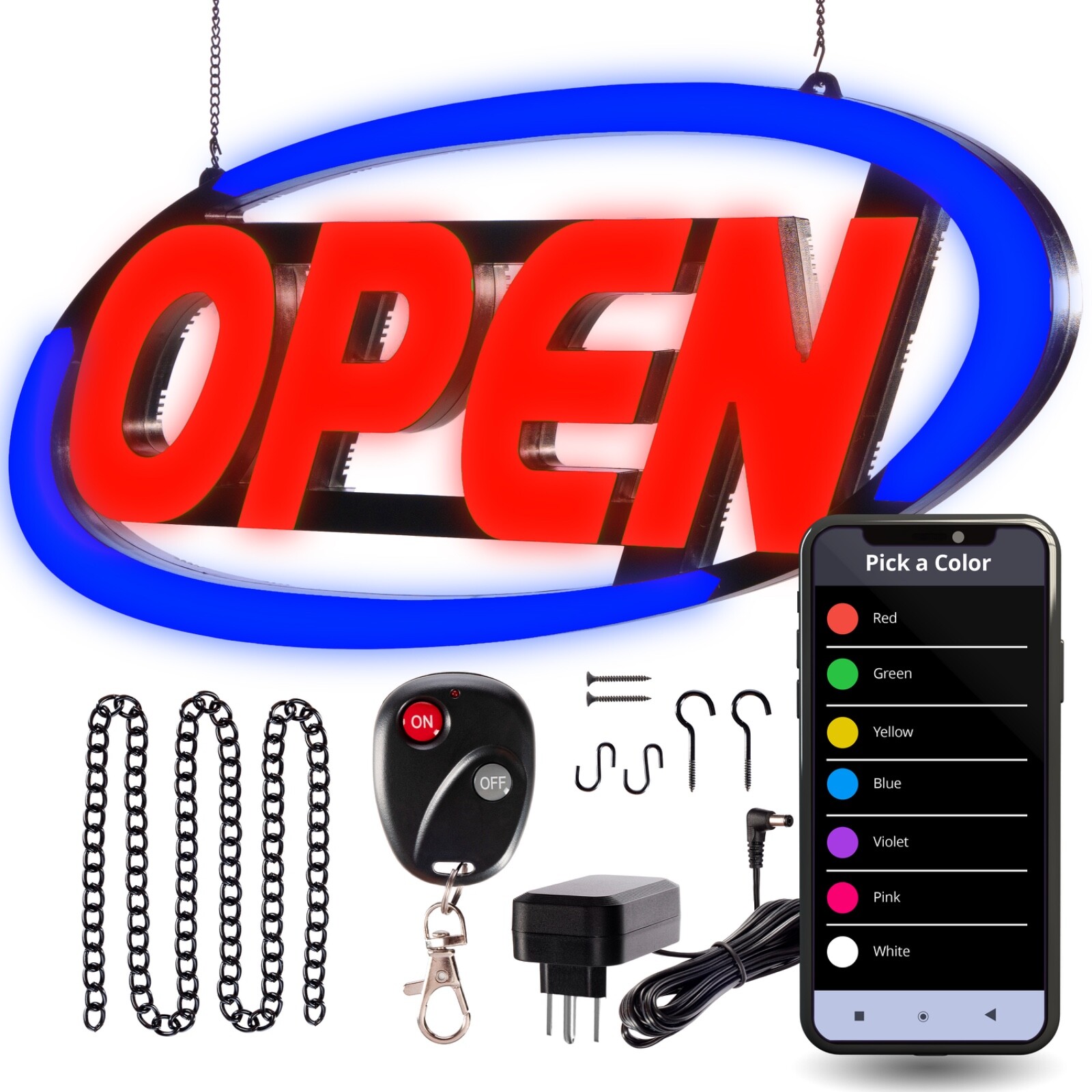 Led Open Sign for Business – Stand Out with 64 Super-Bright Color Combos Led Open Sign for Business – Stand Out with 64 Super-Bright Color Combos