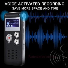 Digital Voice Recorder Dictaphone Mp3 Mini Pocket Audio Recorder Mic Lecture US picture