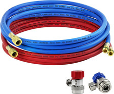 10FT 34722 Hose Set for Robinair HVAC Hose,R134A Manual Replacement Coupler picture