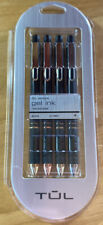 TUL GL Series Retractable Gel Pens Mixed Metals 0.7mm Black Ink 4-Pack Brand NEW picture