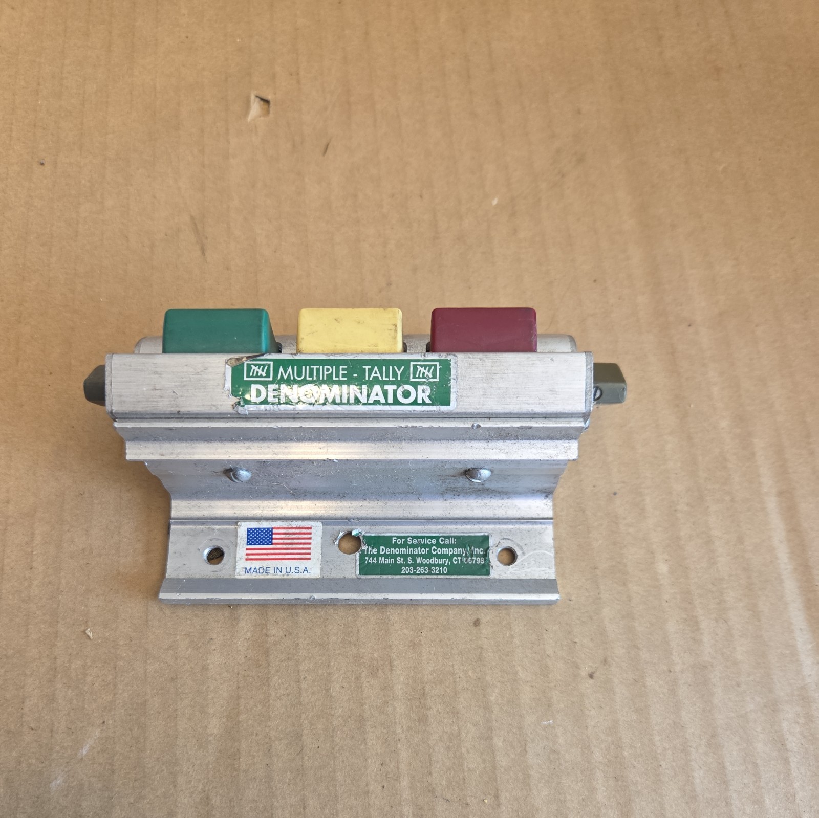 Vintage Denominator Multiple-Tally 3-Unit Mechanical Hand Counter Vintage Denominator Multiple-Tally 3-Unit Mechanical Hand Counter