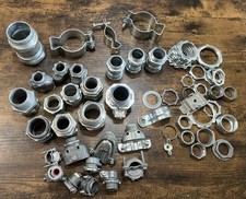 Assorted Electrical Conduit Fittings Lot 61 EMT Compression Connectors Nuts picture