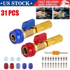 31PCS A/C Air Conditioning R134A Valve Core High Low Pressure Remover Tools picture