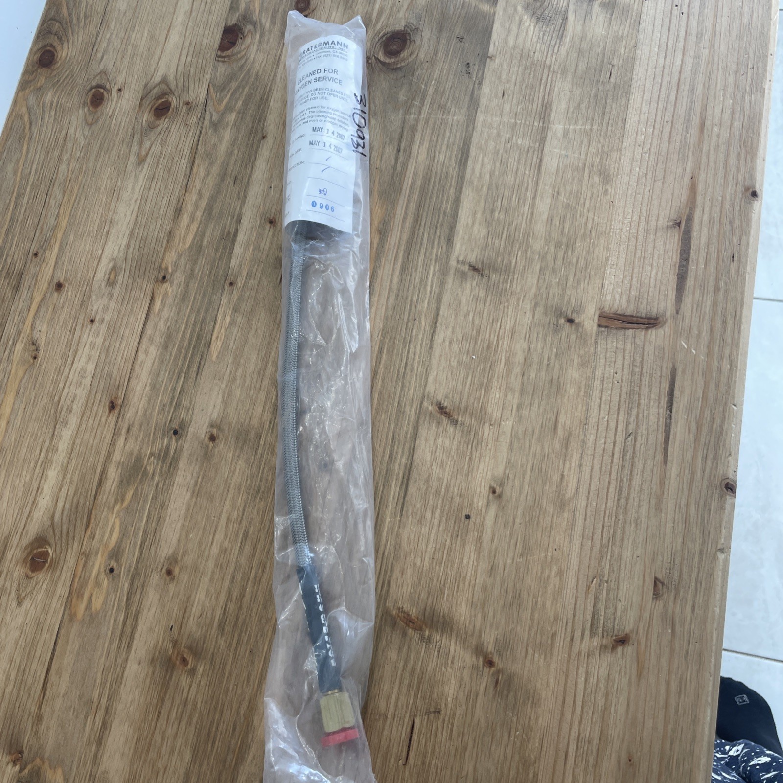 Ratermann Manufacturing PTFE Hose Max W. P. 3000 PSIG New Ratermann Manufacturing PTFE Hose Max W. P. 3000 PSIG New