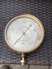 VINTAGE Jas P Marsh  STEAMPUNK  Hydraulic /PRESSURE 8.75” BRASS/CASE Tinius picture