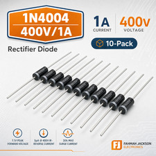 10x 1N4004 Diode | 1A 400V Rectifier Diode DO-41 Fast Switch IN4004 | US SHIP picture