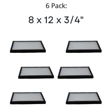 6 Pack of 8 x 12 x 3/4 Riker Display Cases Boxes for Collectibles Jewelry & More picture