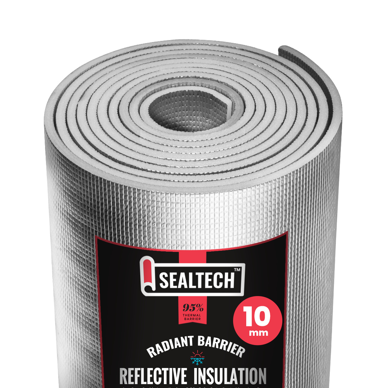 SEALTECH - 10mm Reflective Insulation roll Foam Core Radiant Barrier, Foil Wrap SEALTECH - 10mm Reflective Insulation roll Foam Core Radiant Barrier, Foil Wrap