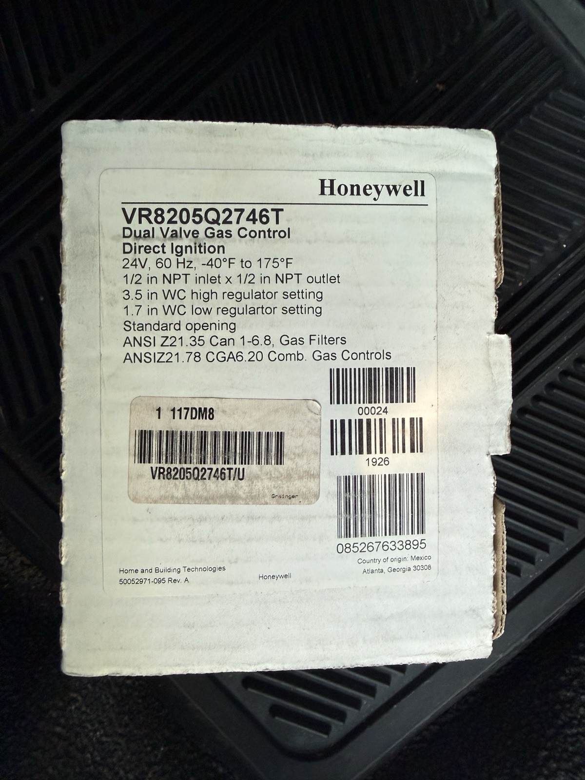 5 Available - Dual Valve Gas Control, Direct Ignition VR8205Q2746T Honeywell 5 Available - Dual Valve Gas Control, Direct Ignition VR8205Q2746T Honeywell