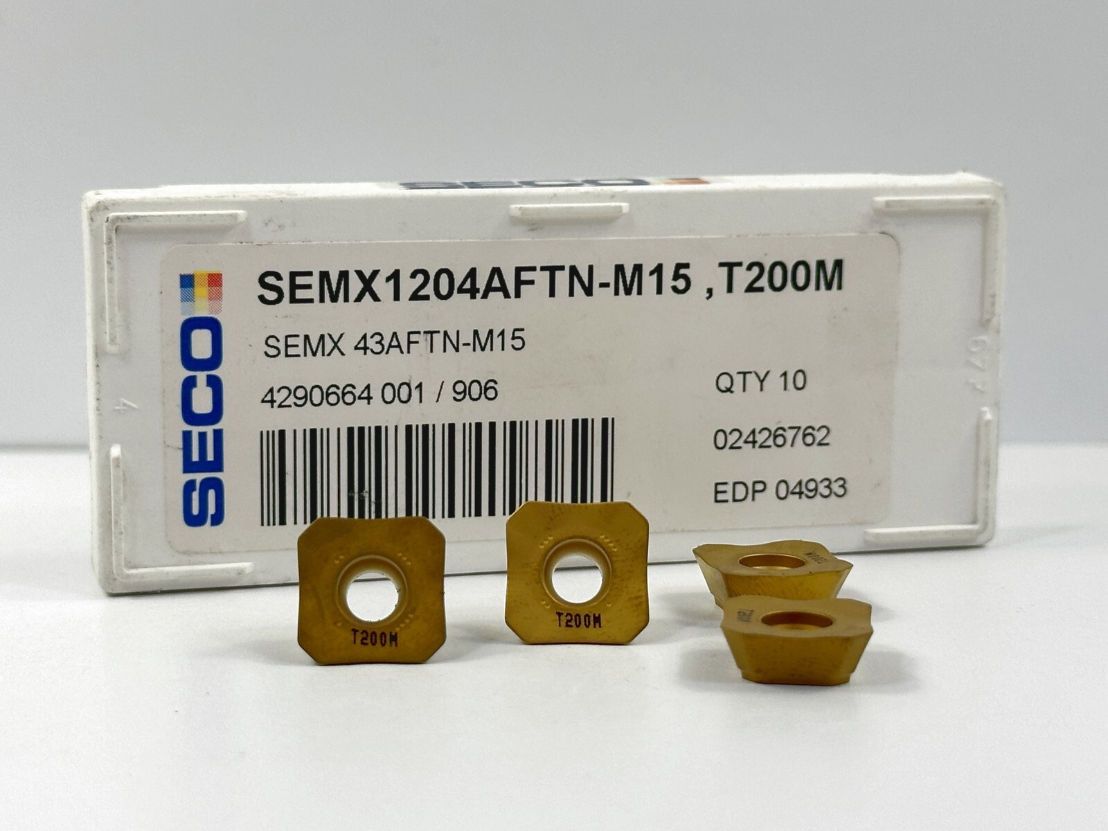 SECO SEMX43AFTN-M15 SEMX1204AFTN-M15 New Carbide Inserts 04933 Grade T200M 4pcs SECO SEMX43AFTN-M15 SEMX1204AFTN-M15 New Carbide Inserts 04933 Grade T200M 4pcs