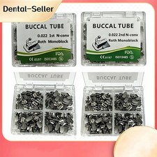 80 Pcs Dental Orthodontic Buccal Tubes 1st 2nd Molar MBT Monoblock 022 Bondable picture