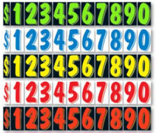 7 1/2 Inch Numbers Windshield Advertising Pricing Stickers Car Dealer You Pick picture