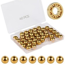 40pcs Precision Solid Brass Bearing Balls 1/2