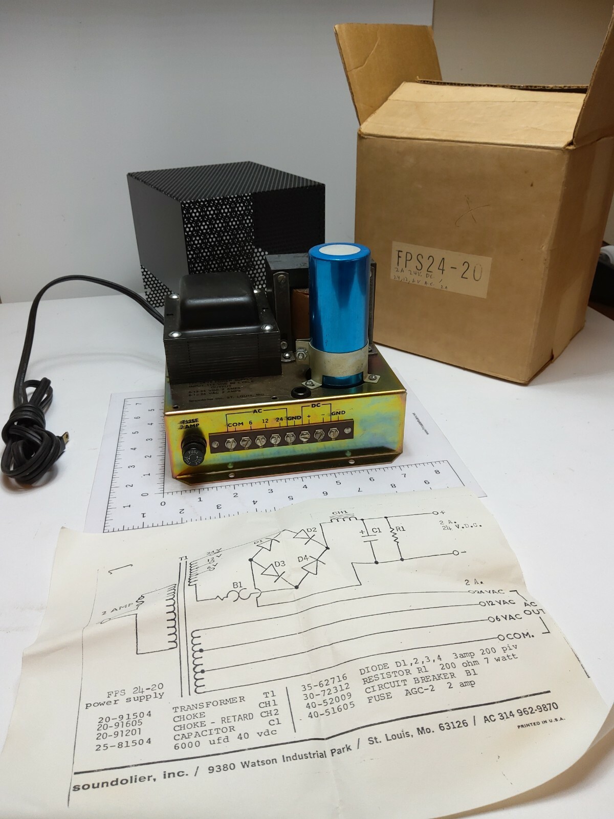 VINTAGE ATLAS SOUND POWER SUPPLY FPS 24-20 VINTAGE ATLAS SOUND POWER SUPPLY FPS 24-20