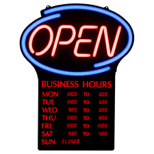 Pro-Lite *Refurb* LED Open Sign with Business Hours Prog - OPEN BOLD-Q picture