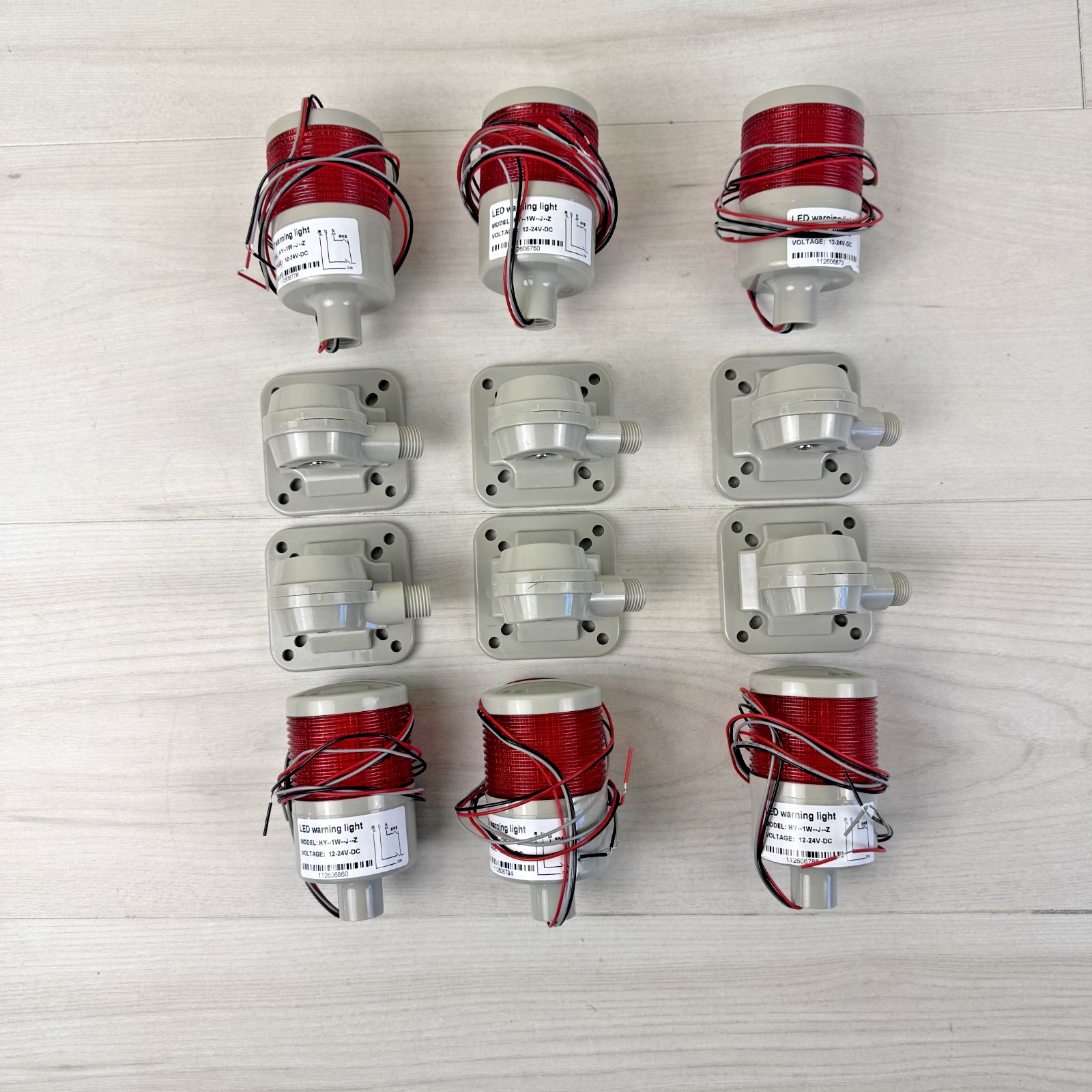 6 Pack 12-24V LED Stack Tower Lights with Buzzer, 1 Layer 6 Pack 12-24V LED Stack Tower Lights with Buzzer, 1 Layer