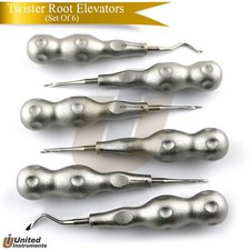 Dental Periotome Power Twist Left, Right, Straight Root Elevators Set Of 6 picture