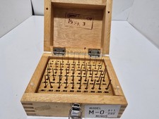 Model M-0 MINUS Pin Plug Gage Set .011 - .060 Machinist Precision NOS Wooden Box picture