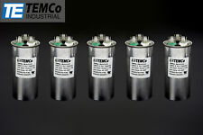 TEMCo 35+5 uf/MFD 370-440 VAC volts Round Dual Run Capacitor 50/60 Hz -Lot-5 picture