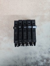 LOT OF 5 GE Thin Series Circuit Breaker 1-Pole 20-Amp THQP120 picture