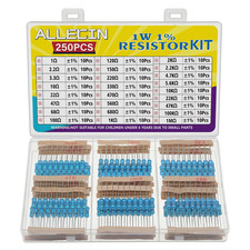 25 Values 1W Metal Film Resistor Kit from 1 Ohm to 1M Ohm 1 Watt 1% Resistors picture