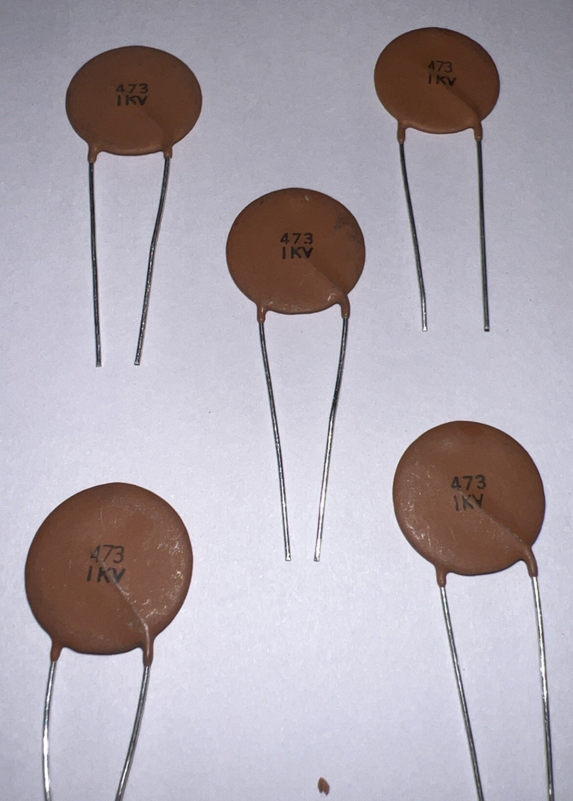 0.047 uF 1KV ceramic disc capacitor New quantity Of 5 Manufactured by PDI 0.047 uF 1KV ceramic disc capacitor New quantity Of 5 Manufactured by PDI