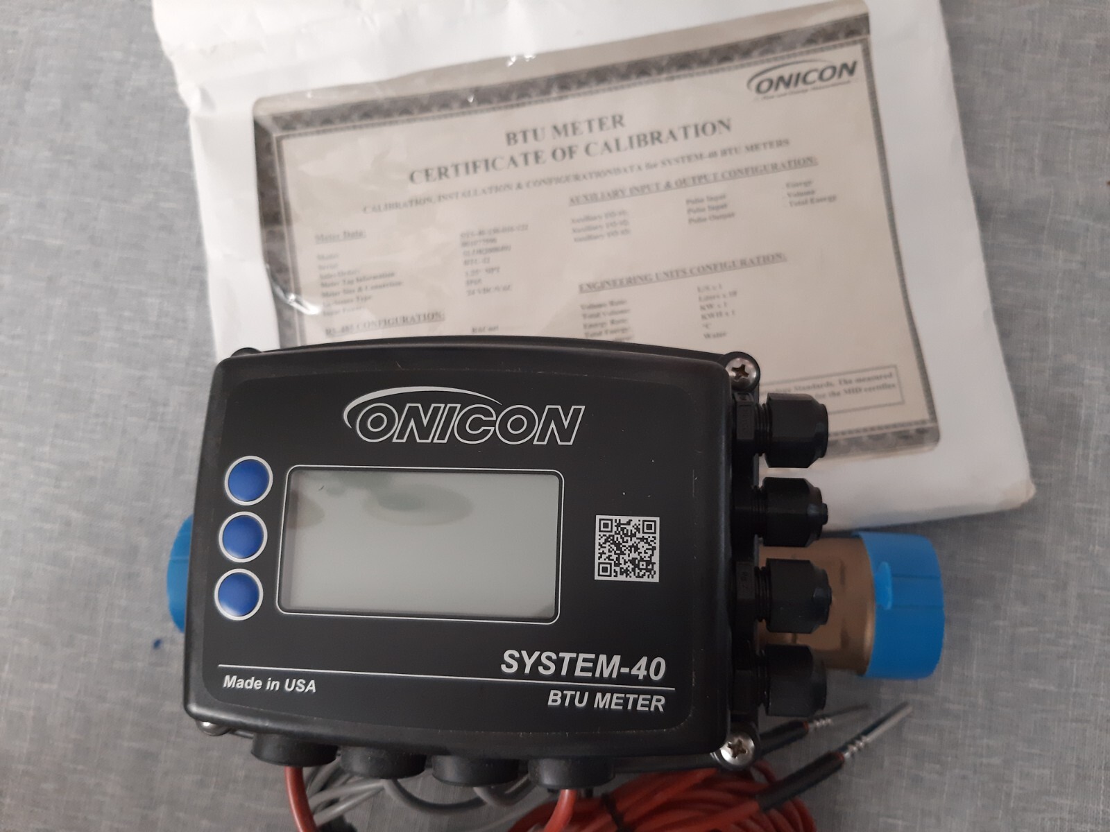 Onicon SYSTEM-40 BTU MEASUREMENT SYSTEM, 1.25 Onicon SYSTEM-40 BTU MEASUREMENT SYSTEM, 1.25