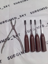 Bone Osteotome Chisel With Fiber Handle Orthopedic 4 pcs 1 Bone cutter picture