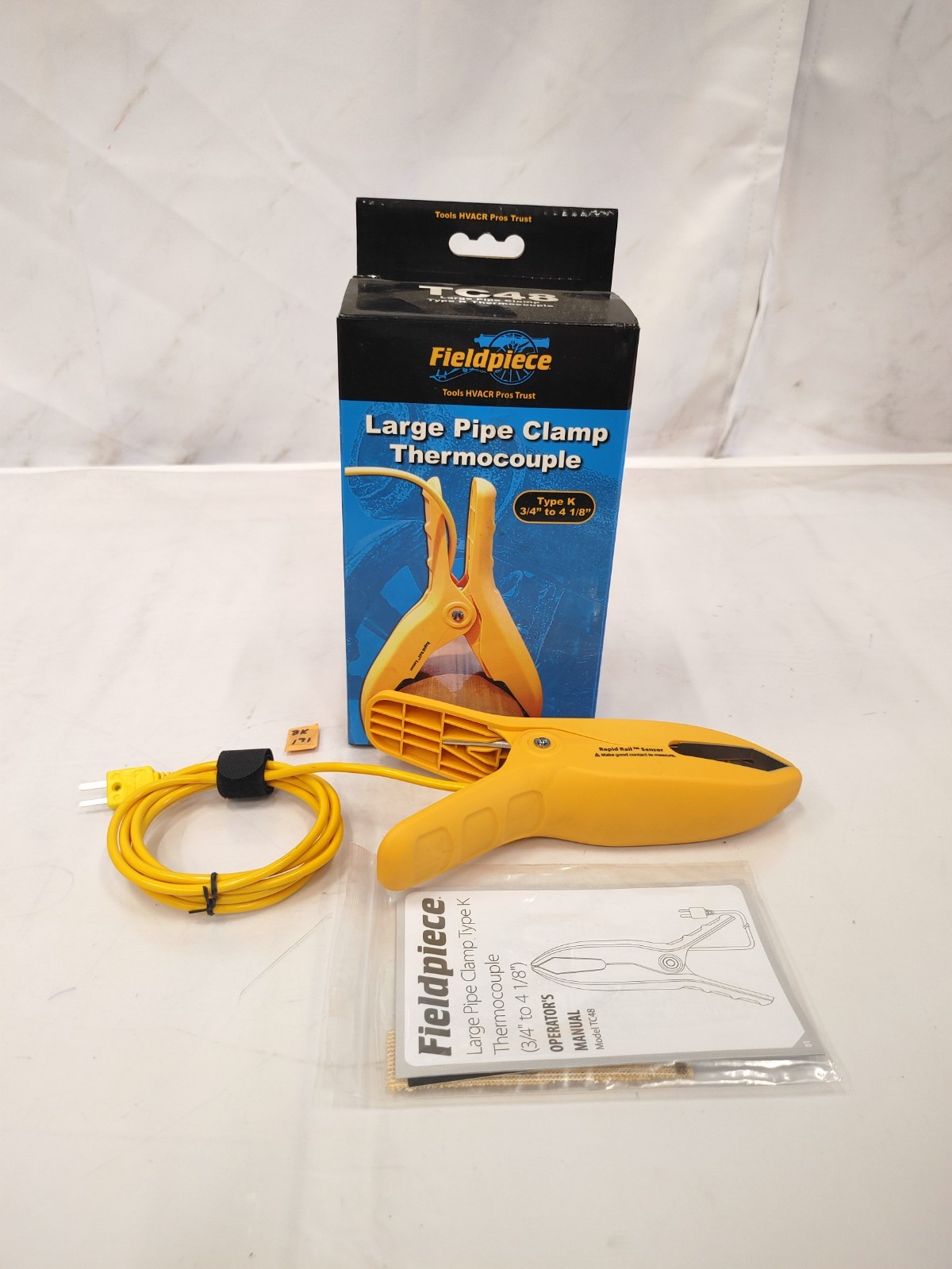 Fieldpiece TC48 Large Pipe Clamp Type K Thermocouple Fieldpiece TC48 Large Pipe Clamp Type K Thermocouple