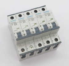 5x Circuit Breaker SIEMENS 5SY4106-8 Circuit Breaker D6 6A 10kA 1 Pole picture