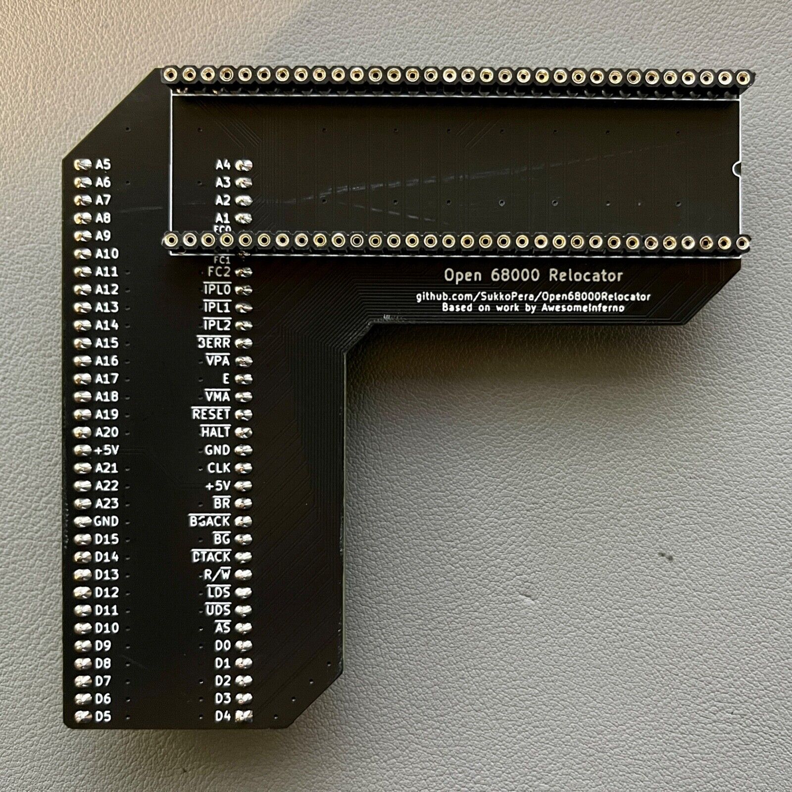 Amiga 500 A500 68000 CPU Right Angle Relocator NEW from DIYCHRIS