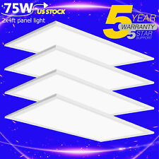 4Pack 2x4 LED Flat Panel Light Fixture 5000K Daylight White Color 75W 7800LM picture