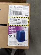 (QTY 100) Carlon 1-Gang Zip 20 Cu. In Non-Metallic Switch/Outlet Box B120A picture