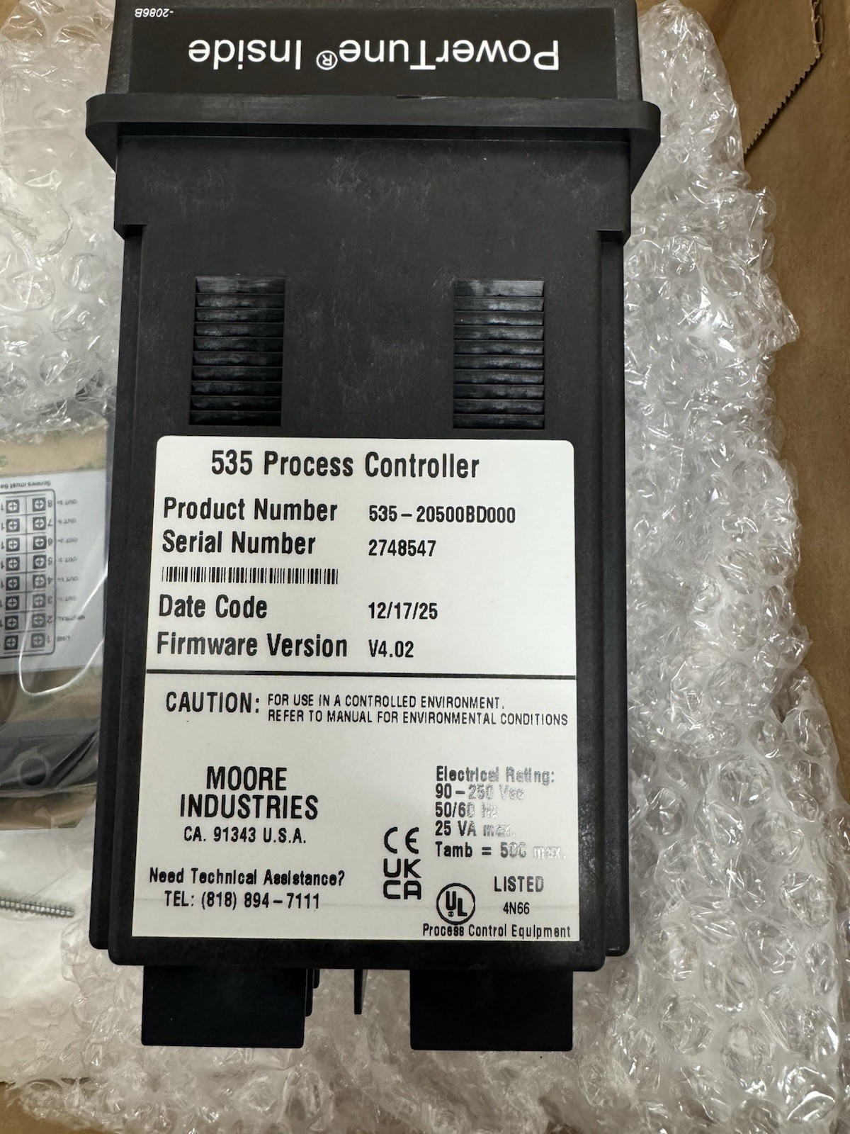 MOORE INDUSTRIES 535-20500BD000 PROCESS CONTROLLER, 90-250 VAC, 50/60Hz