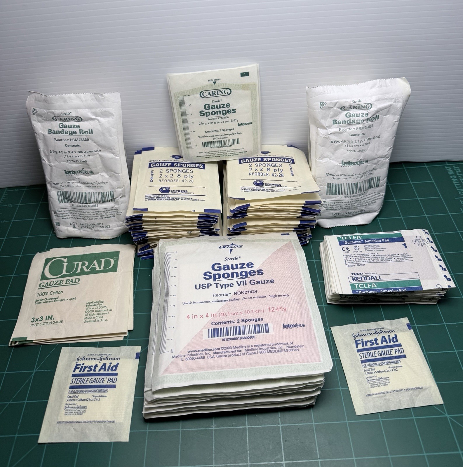 Assorted Gauze, Bandages, Pads, Sponges - Misc Lot of First Aid Supplies Bundle Assorted Gauze, Bandages, Pads, Sponges - Misc Lot of First Aid Supplies Bundle
