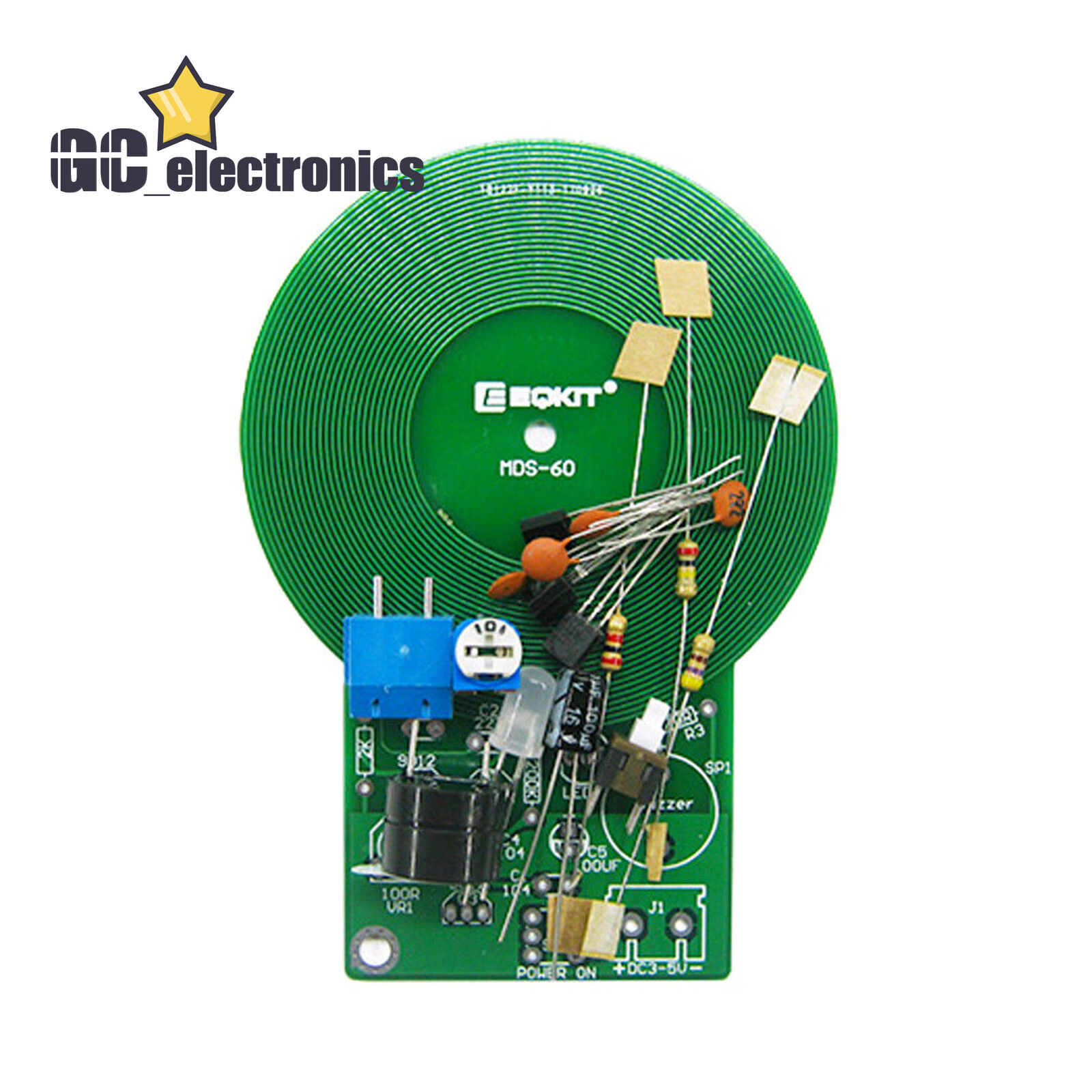 Metal Detector Kit Electronic Kit DC 3V-5V 60mm Non-contact Sensor A3GU