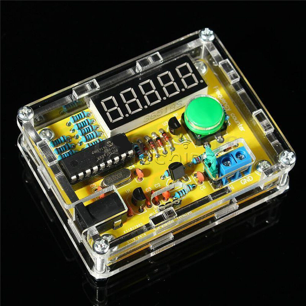 New 1Hz-50MHz Crystal Oscillator Tester Frequency Counter Meter + Case DIY Kits