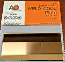 Vintage American Optical AO No. 274 Weld Cool Gold Mirror Shade 10 NOS Lens WC10 picture