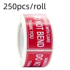 250Pcs DO NOT BEND HANDLE WITH CARE Stickers Labels Easy Peel picture