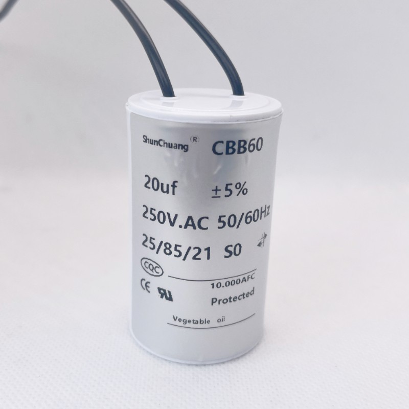 CBB60 START RUN MOTOR CAPACITOR 20-70 uF  250VAC 250V Capacitor (Wire)