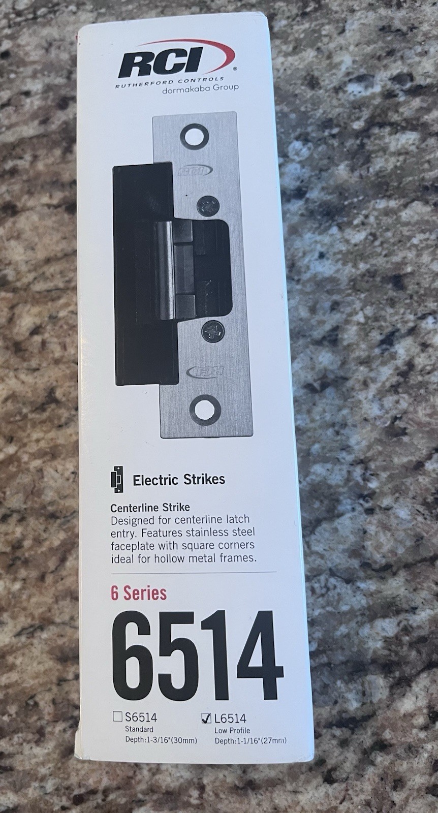 RCI L6514 6 Series Centerline Electric Strike, Low Profile
