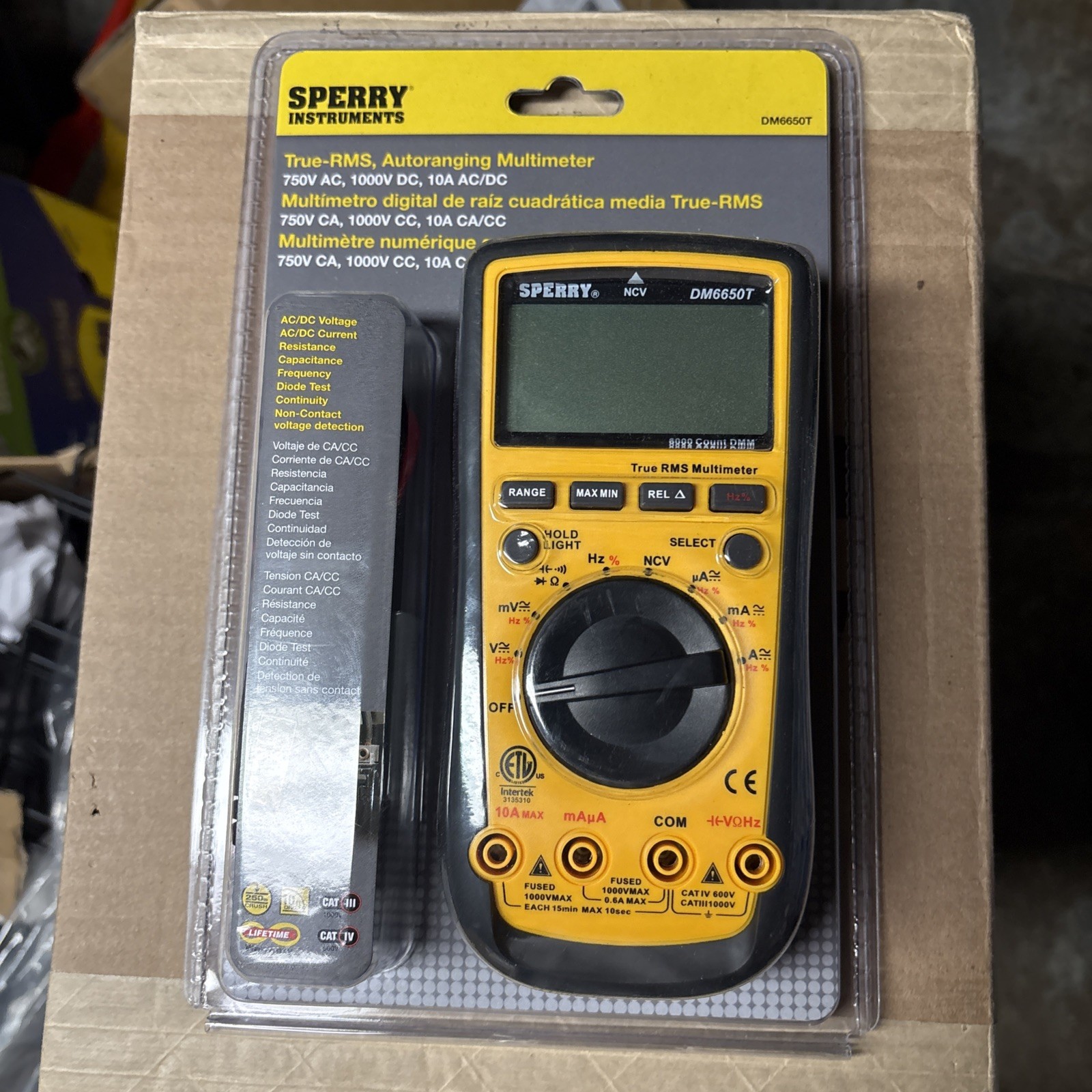Sperry DM6650T True RMS Digital Multimeter, Auto ranging, 10 Funct, 10 Range Sperry DM6650T True RMS Digital Multimeter, Auto ranging, 10 Funct, 10 Range