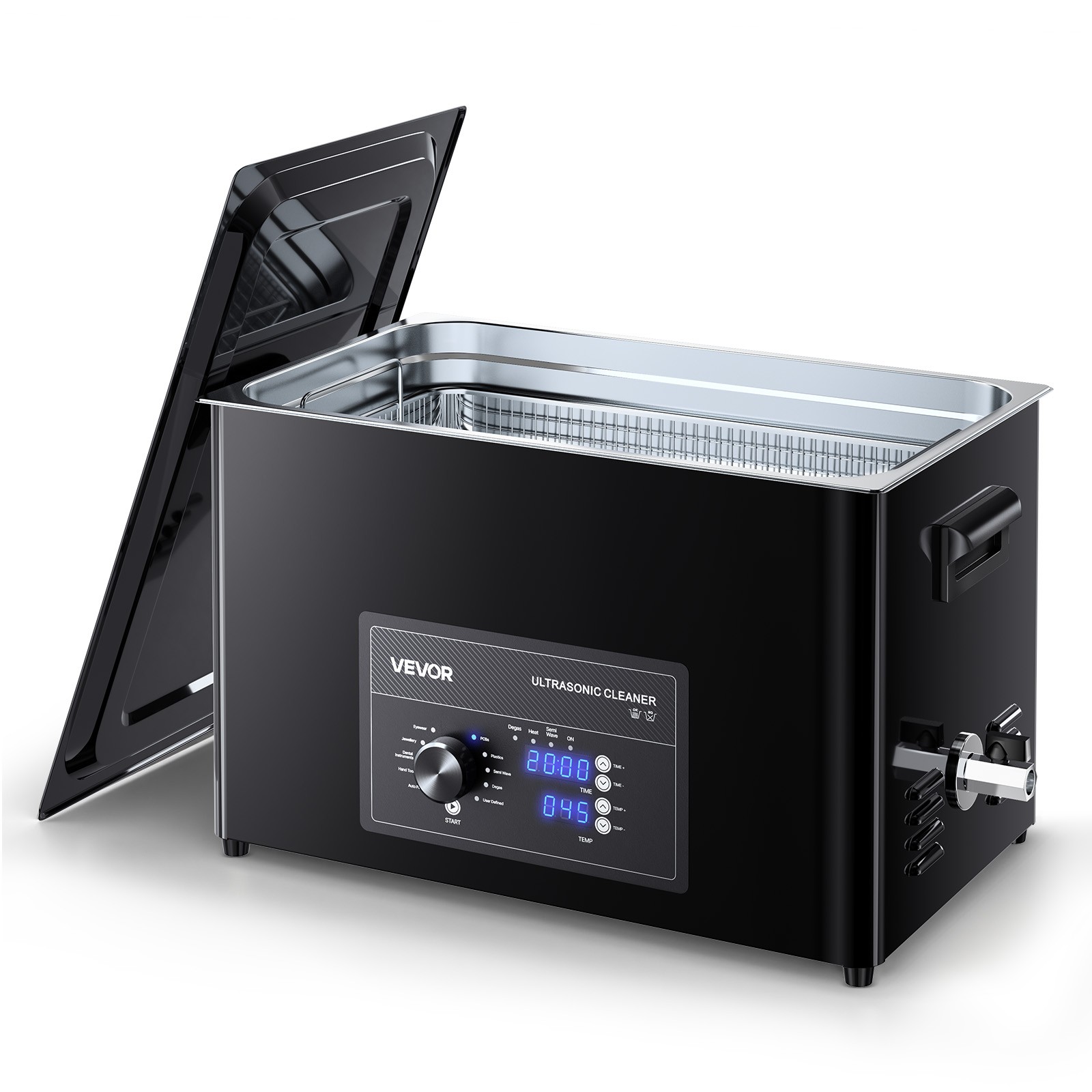 VEVOR 30L Ultrasonic Cleaner Professional Cleaning Machine with Knob Control VEVOR 30L Ultrasonic Cleaner Professional Cleaning Machine with Knob Control