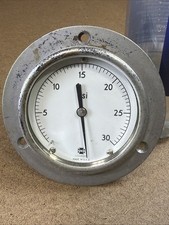 VTG U.S. Gage USG Pressure Gage 0-30 PSI 3.75” Face Steampunk Used VGC WOW RARE picture