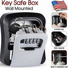 4 Digit Key Safe Lock Box Combination Wall Mount Security Storage Case Organizer picture